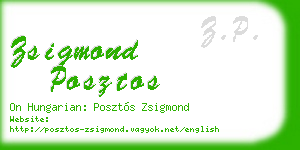 zsigmond posztos business card