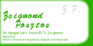 zsigmond posztos business card